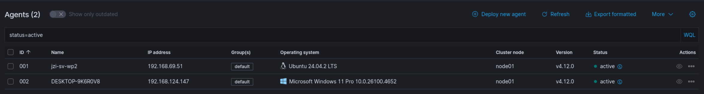 Agents for testing integration